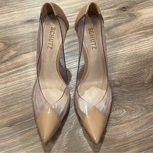 SCHUTZ Women's Nude Pointed Toe Heels